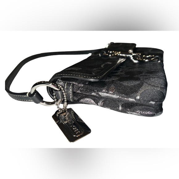 COACH BAG. Black, Grey and Silver Sparkle Evening Bag. - Picture 6 of 7